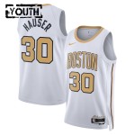 Maillot NBA Boston Celtics Sam Hauser Nike 2025-26 City Edition Blanc Swingman - Enfant